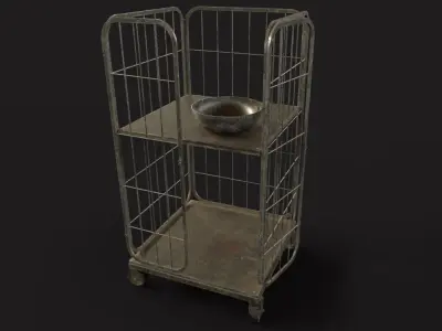 Worn Cage Low-poly 3D model