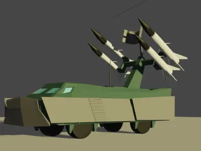 AAA 13c Missile Tower Low-poly 3D model