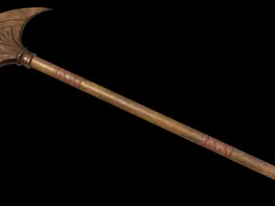Egyptian Palm Axe Low-poly 3D model
