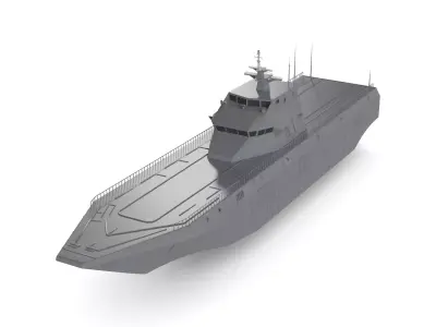 Landing Ship 3D model by sameersaifi
