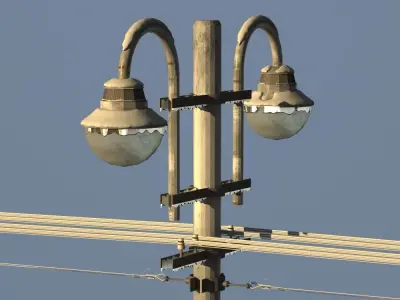 Street light Snow 3D model