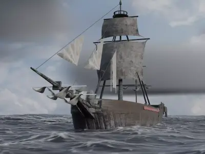 Old Ship Low-poly 3D model purchase