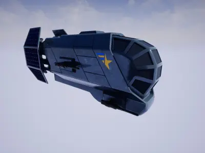 Spaceship Patriot Type 1 Free low-poly 3D model