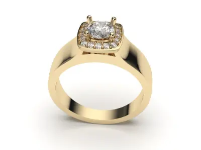 solitaire with ring sizes  8 part S103 3D print model