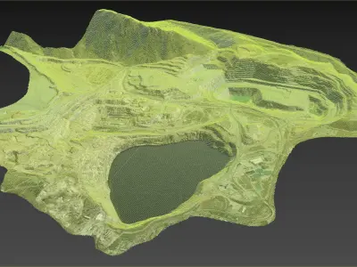 Opencast Mine Silver Bow Creek 3D model