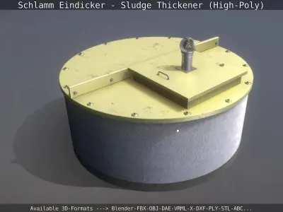 Sludge Thickener - Schlamm Eindicker High-Poly Version 3D model