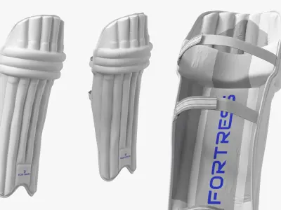 Fortress Cricket Batting Pads Pair 3D model