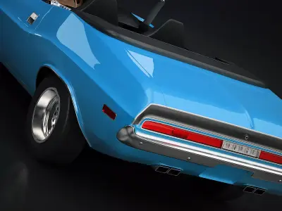 Challenger Convertible 1970 3D model