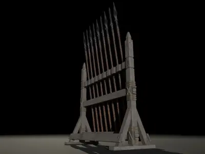 Stand for spear Low-poly 3D model