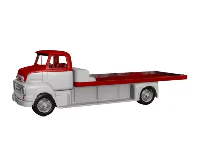 Early Vintage Flatbed Pickup Truck Antique Historical Vehicle 01 3D model