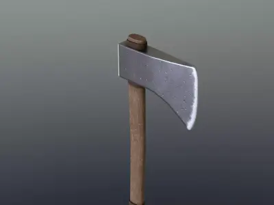 Axe - Iron Low-poly 3D model