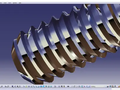 Screw 3D model 2