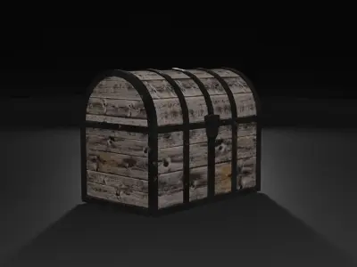 Treasure Chest Low-poly 3D model