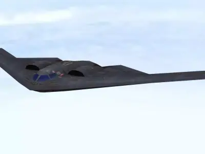 Fighter Jet Flying In Sky Plane V05 Low Poly 3D Model Low-poly 3D model