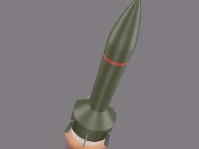 Missile Low-poly 3D model order
