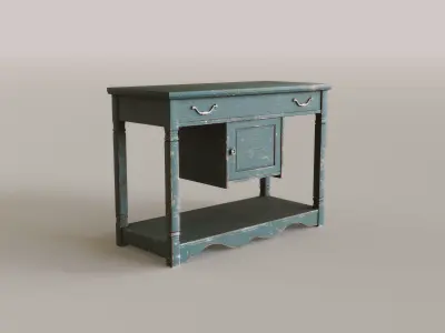 Old Rustic Stand Free low-poly 3D model
