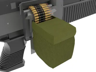 M60 MACHINE GUN Low-poly 3D model