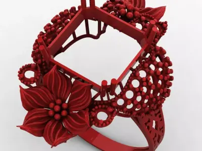 10 US FANCY COCKTAIL RINGS LOT 3D print model