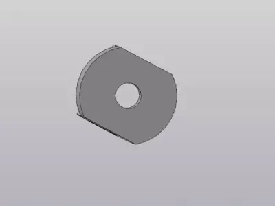 Double Hole Mounting Bracket - Industrial Mechanical Part 3D model