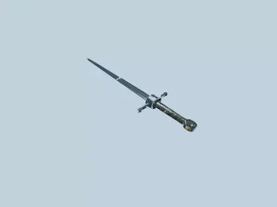 Bluesteel Knight Sword 3D Model Free 3D model