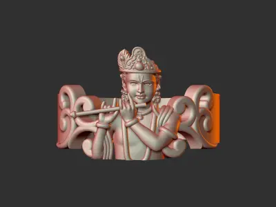 Krishna Ji Ring Ready 3D Print Model 3D print model