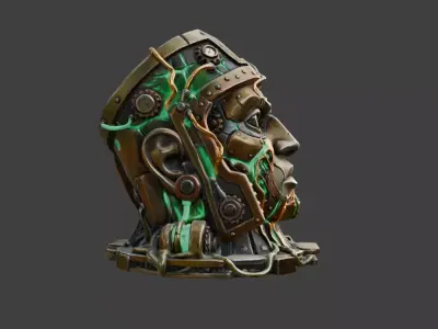 Steam Powered Sentinel Low-poly 3D model
