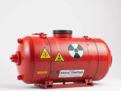 Red Radiac Container model pack Low-poly 3D model