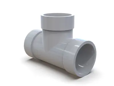 PVC T Joint pipe 3D print model