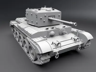Cromwell Tank Scale model 3D print model