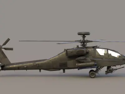 Apache Helicopter  Production Ready 3D model