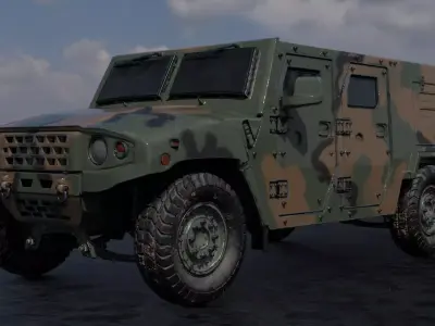 Korean Military Jeep K-151 3D model