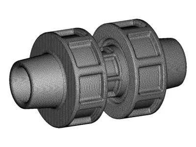 Brass Exquisite Pipe Fitting 3D model