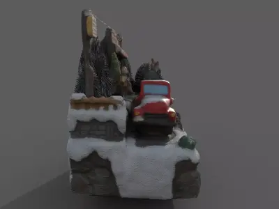 Gift box Low-poly 3D model buy