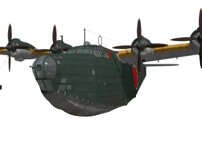 Kawanishi H8K Emily Type12 early 3D model
