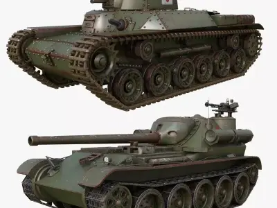 Tank Collection Mental ray 003  3D Model Pack
