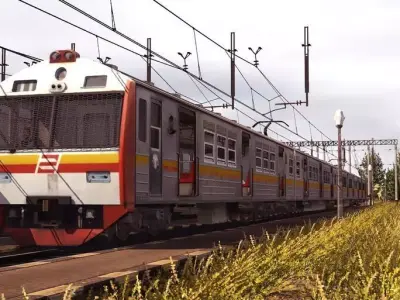 Electric Multiple Unit - Hitachi Low-poly 3D model