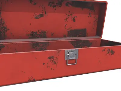 Old Metal Box Low-poly PBR Free low-poly 3D model