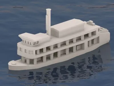 Sternwheeler Benjamim Guimaraes 3D print model
