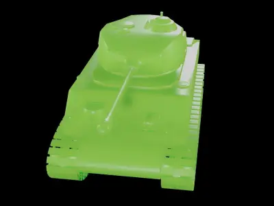 Green Army Man Tank -Toy Tank- 3D Model  3D model