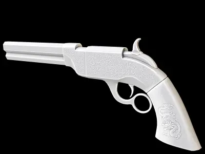 Old gun Low-poly 3D model