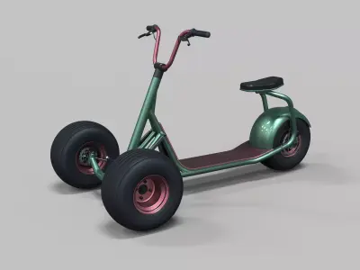 Electric trike scooter concept 3D model