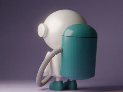 Cute Adorable character Robot 3d model Low-poly 3D model