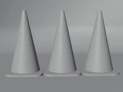 Traffic cones  3D model purchase