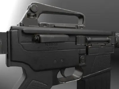Custom M16 Rifle 3D model
