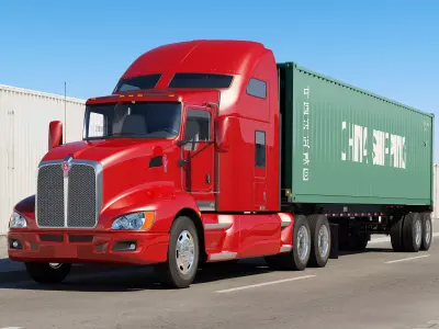 Kenworth T660 Container 3D model