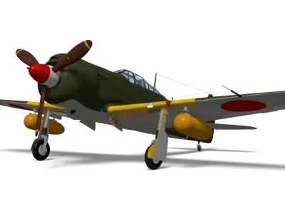 Kawasaki Ki100 Late 3D model