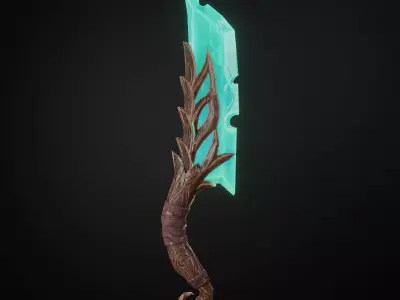 Crystal Sword Low-poly 3D model