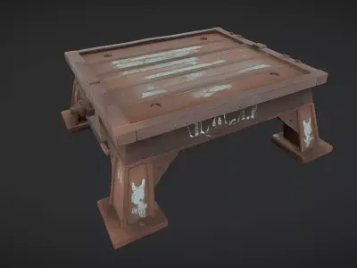 rusty industrial metal platform 3D model purchase