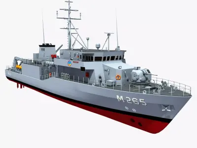 Turkish AYDIN Class Mine Ship - TCG ALANYA 3D model