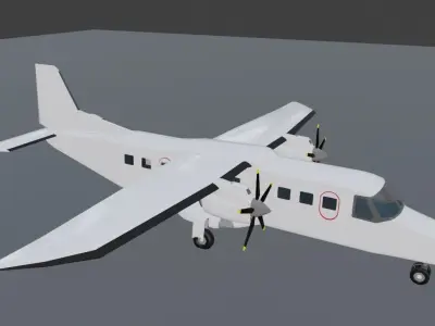 FREE dornier do 228-200 low poly Free low-poly 3D model